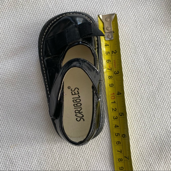 SCRIBBLES Mary Jane Toddler Girl Black Shoes Size 8 - Picture 8 of 8